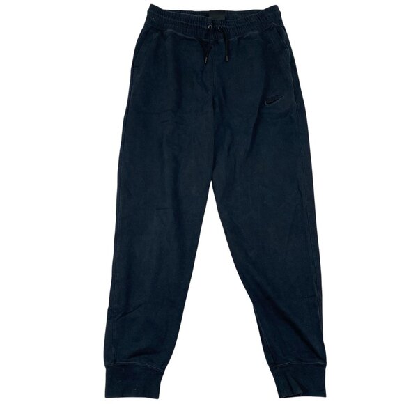 Nike Men's Sweatpants Medium Joggers 100% Cotton Elastic Waistband & Cuffs Black - Picture 1 of 13